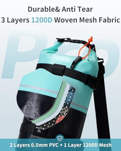 10L Waterproof Dry Bag for Kayaking & Travel - Green