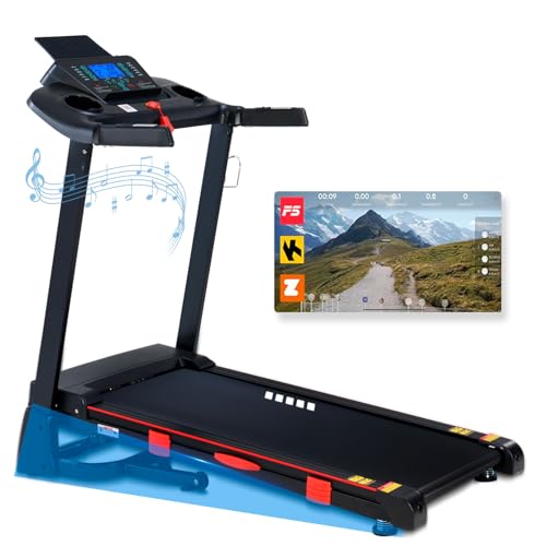 ATEEDGE Foldable Treadmill with 15% Auto Incline, 18-Inch Wide Belt, 350LB Capacity