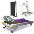 UREVO Silver CyberPad Smart Under Desk Treadmill with 14% Auto Incline & App