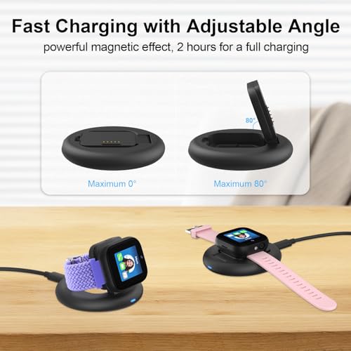 Foldable Magnetic Charging Dock for Sync UP Kids Watch 2 - Black