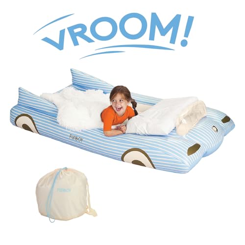 FUNBOY Kids Blue Inflatable Travel Bed & Mattress Twin - Sleepover Ready