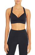 Seamless Sports Bra for Women Low Impact Workout Support Black Small