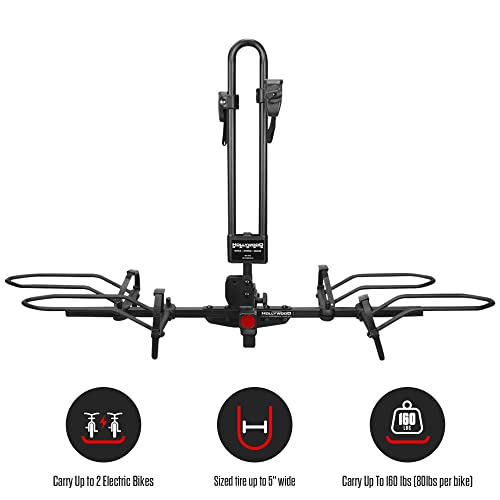 Electric Bike Hitch Rack for RV, 2 E-Bikes Up to 80 lbs Each - Heavy Duty Tow Hitch Carrier