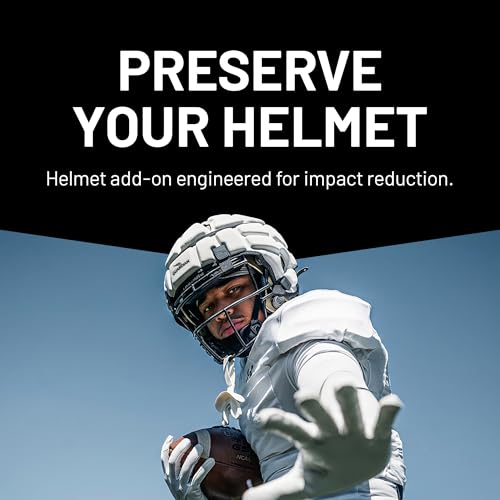 Guardian Impact-Reducing Soft-Shell Helmet Cover for Football & Lacrosse - Black, One Size