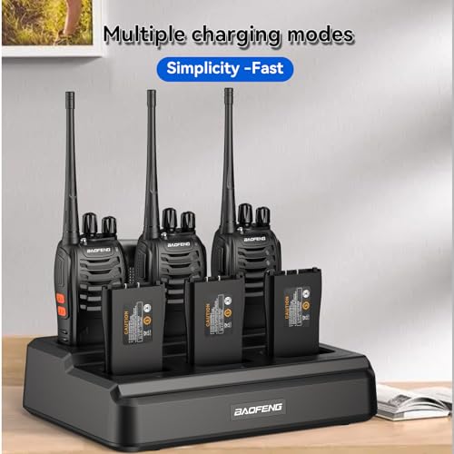 BAOFENG BF-888S Long Range Walkie Talkies for Adults, 6-Pack with Charger