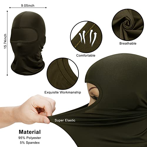 Multicolor 4 Pack Balaclava Ski Masks Full Face Cover Hood for Men Women