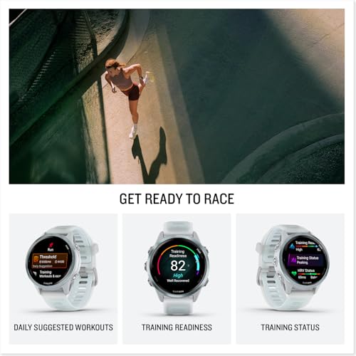 Garmin Forerunner 570 42mm GPS Smartwatch Aluminum Whitestone Blue