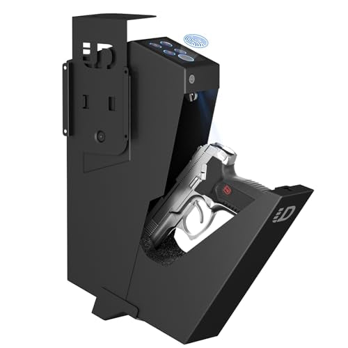 Drop-Down Biometric Gun Safe with 3 Ways Access - Nightstand, Desk, Vehicle, Variation of THIS listing