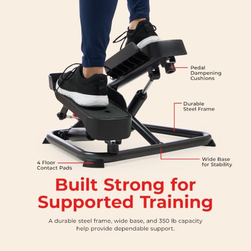 Black Onyx Twist Stair Stepper with Resistance Bands - Compact Home Cardio Equipment
