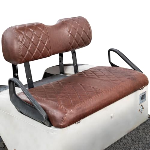 Brown Vinyl Seat Covers for EZGO TXT 1994-2013 & RXV Golf Carts - NOKINS