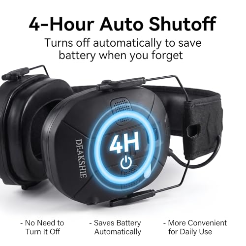 Black Bluetooth Electronic Shooting Ear Protection with Gel Cushions
