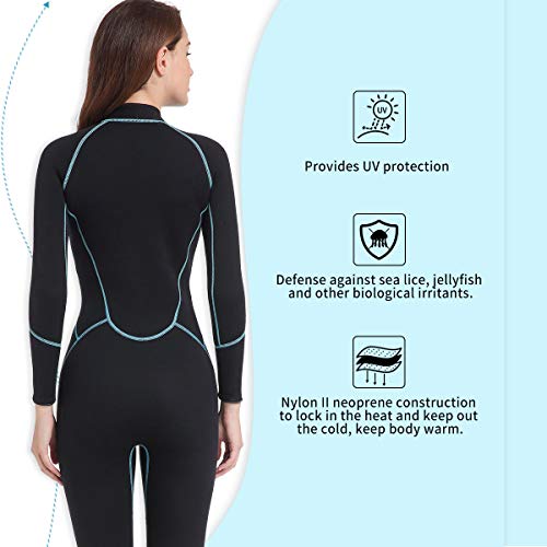 Seaskin Women's 3mm Shorty Wetsuit Full Body Diving Suit - XX-Large