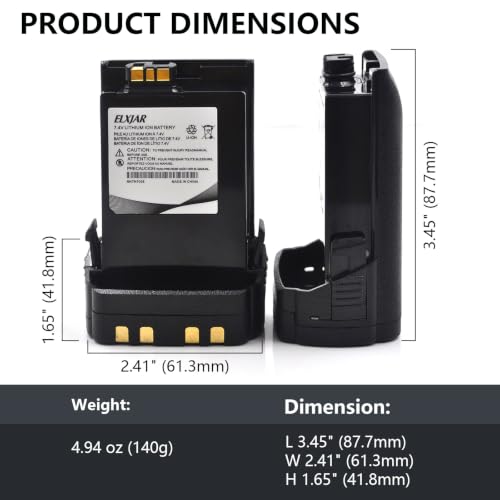7.4V 2600mAh Lithium-Ion Battery for Motorola APX Series Radios - NNTN7038A Compatible