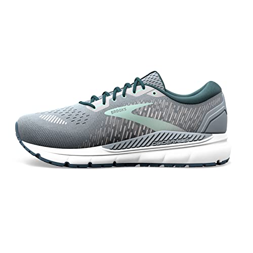 Brooks Women's Addiction GTS 15 Running Shoe 9.5 Wide Grey Navy Aqua
