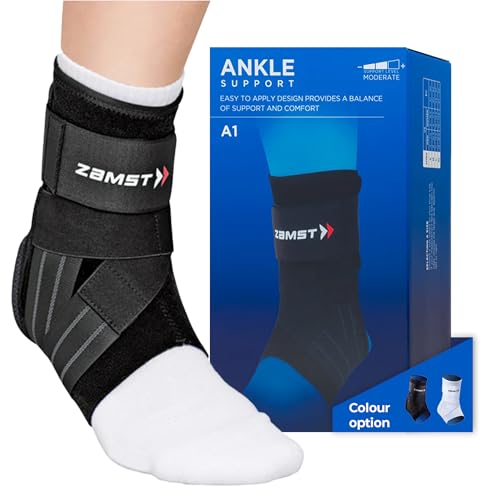Zamst A1 Strong Ankle Support Brace Left Black - Sports Sprain Recovery