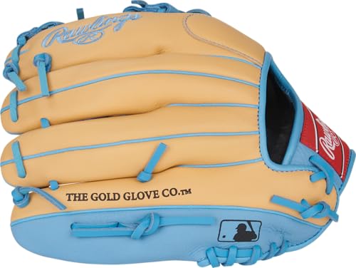 Youth Baseball Glove 11.5 Inch Right Hand Throw Lindor Model - Camel Blue
