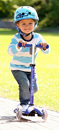 Micro Kickboard Mini 3-Wheel Toddler Scooter Blue - Adjustable, Supports 110 lbs