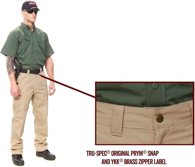 Tru-Spec Men's 24-7 Series Tactical Cargo Pants - Durable Rip-Stop Fabric, Versatile Fit