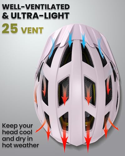 OutdoorMaster Misty Sakura MIPS Cycling Helmet for Youth & Adults - Removable Liners & Ventilation