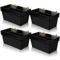 BBTO 4-Piece Heavy Duty E-Track Storage Bins for Trailer Garage Workshop Tool Organizer