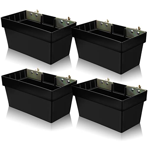 BBTO 4-Piece Heavy Duty E-Track Storage Bins for Trailer Garage Workshop Tool Organizer