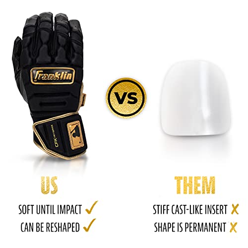 Franklin Sports CFX Pro PRT Batting Gloves Adult Medium Black/Gold