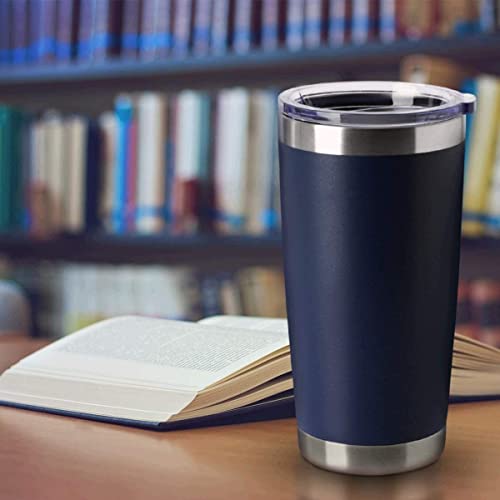 HASLE OUTFITTERS 20oz Navy Stainless Steel Double Wall Vacuum Insulated Tumbler - 12 Pack (Variation: Navy-A)