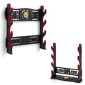 4-Tier Sword Wall Mount & Desktop Rack with Red Velvet Lining, Wall & Freestanding Display