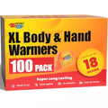 100 Pack Hand & Body Warmers - Up to 18 Hours Heat, All Natural, Odorless, Sport Temp