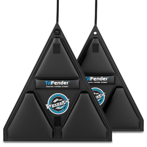 Orca Black WAVESRX PWC Fender Bumper & Soft Loop Cleats for Jet Ski Docking
