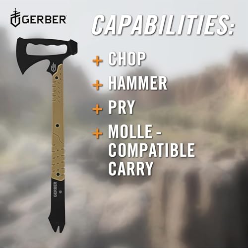 Tactical Survival Tomahawk Axe with Pry Bar and Sheath – Multi-Tool Outdoors Gear