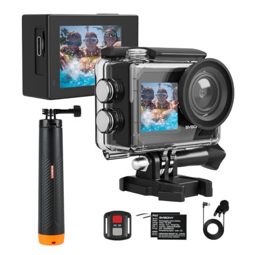 SVBONY Underwater Camera Snorkel Set - 4K Action Camera for Swimming & Beach