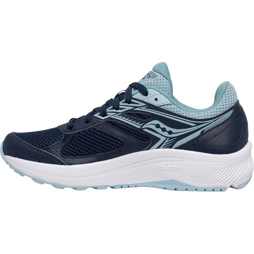Saucony Women's Cohesion 14 Running Sneakers Navy Light Blue Size 9