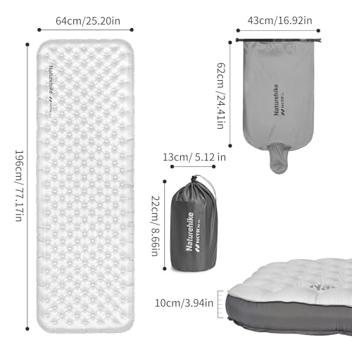 Ultralight Sleeping Pad with Sidewalls - Silver Large, 20oz Insulated Camping Mat