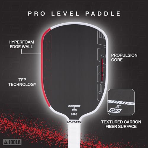 JOOLA GRAF Pro IV 16mm Pickleball Paddle with Extended Sweet Spot - Carbon Fiber Surface, NFC Chip, USAP & UPA-A Certified - Single, GRAF Pro Model