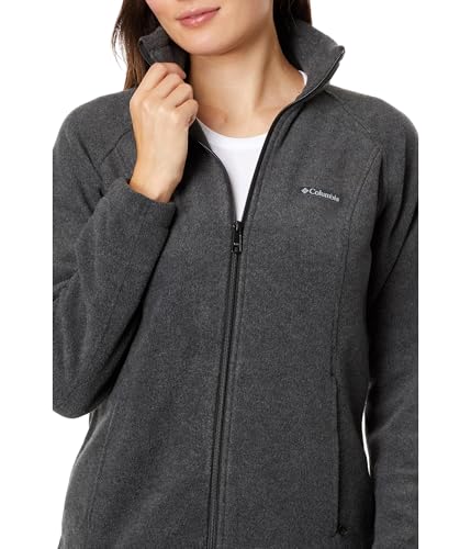 Columbia Women's Benton Springs Full Zip Fleece Jacket Large Charcoal Heather