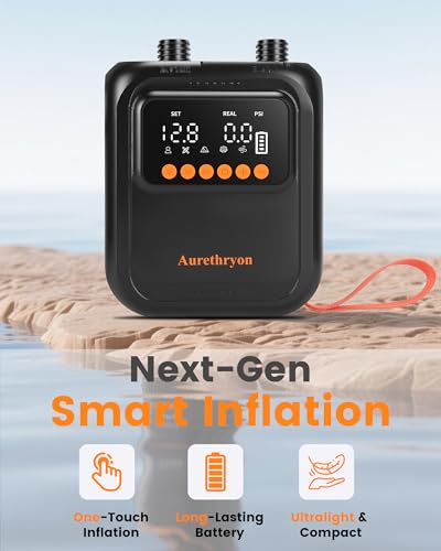 Rechargeable Electric Paddle Board Pump - Black, 20PSI, 13500mAh, Portable SUP Air Inflator