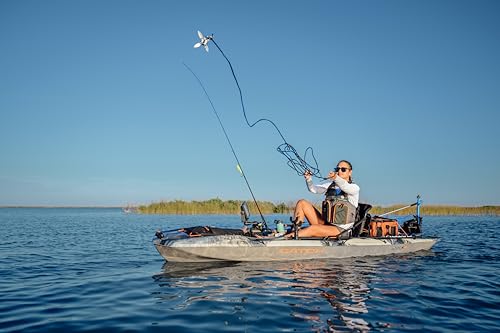 Pelican Catch Mode 110 Kayak with Transom Mount - Granite, Stable & Lightweight Fishing Kayak