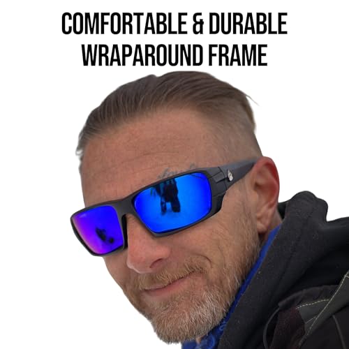 Grizzly Fishing Polarized Sunglasses Kit - 4 Lenses, TR-90 Frame, Eye Protection - Black/Green