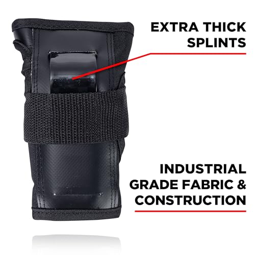 Six Pack Protective Knee & Elbow Pads Set - Black Small-Medium