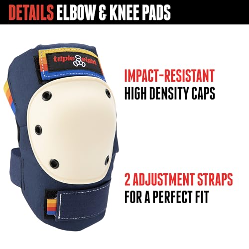 Triple Eight Saver Series 3-Pack Skate Pad Set with Large Size Variation