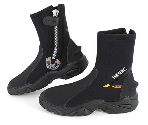 Large Neoprene Wetsuit Boots for Diving 6mm Side Zipper Waterproof