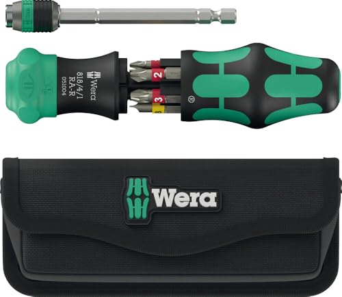 Wera Kraftform Kompakt 25 RA-R Ratchet Screwdriver Set with Pouch, 6 Pieces