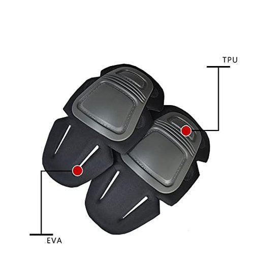 HARGLESMAN Tactical Combat Knee Pads - Protective Gear for Military & Airsoft | Khaki Color