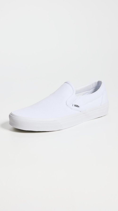 Vans Unisex Slip On Unisex Sneakers, True White, 9 US Women/7.5 US Men