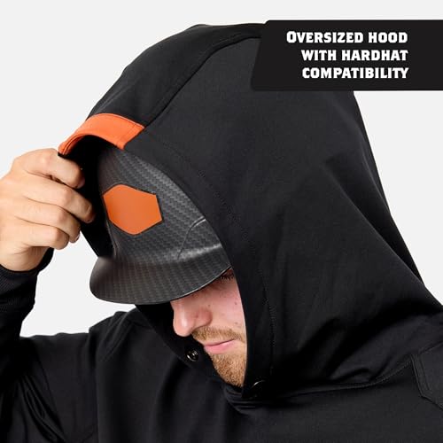 BRUNT Tech Hoodie Men 2XL Black - Casual Athletic Sweatshirt for Sports & Lounge