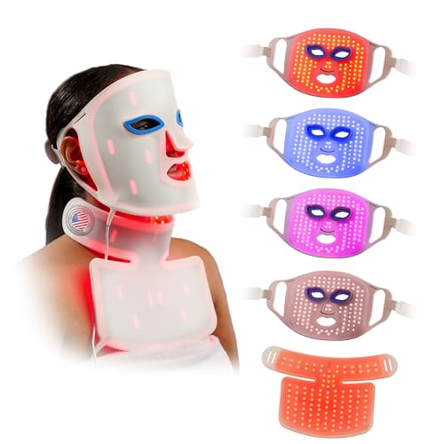 White LifePro Revitaglow Red Light Therapy Mask - Triple Chip LED Face Mask