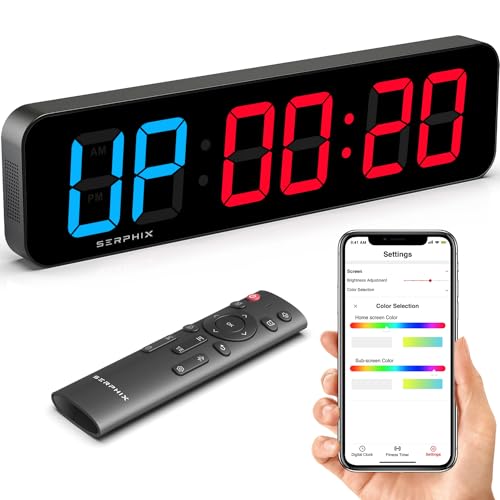 15.2-Inch Digital Gym Timer with App & Remote Control for Home & Outdoor Workouts