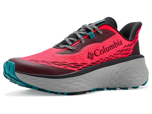 Trail-Running Shoes with Cushioned Traction - Neon Sunrise Teal, Size 7