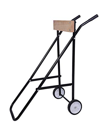 LEADALLWAY Wooden 5-15HP Folding Outboard Motor Stand & Carrier Cart for Small Boats
